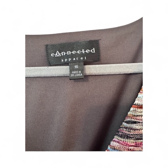 Connected Apparel Sleeveless Sheath Dress Size 16 Multicolored Fall Colors - Picture 2 of 5